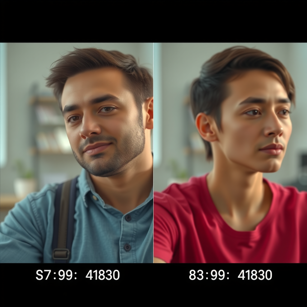 Side-by-side comparison of generated video frames at different diffusion timesteps showing progressive refinement